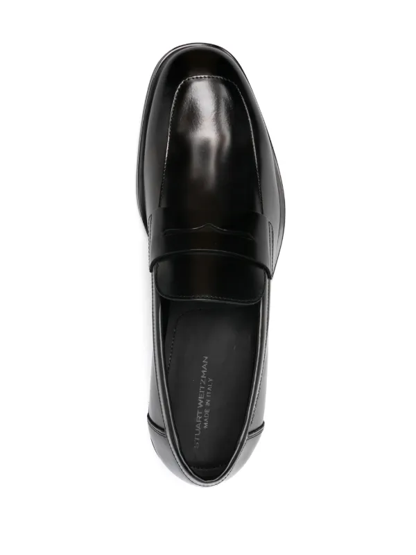 Stuart Weitzman Club Classic Loafer Men Black Sz 10M Stuart Weitzman Club Classic Leather Loafers | Saks Fifth Avenue main image 4