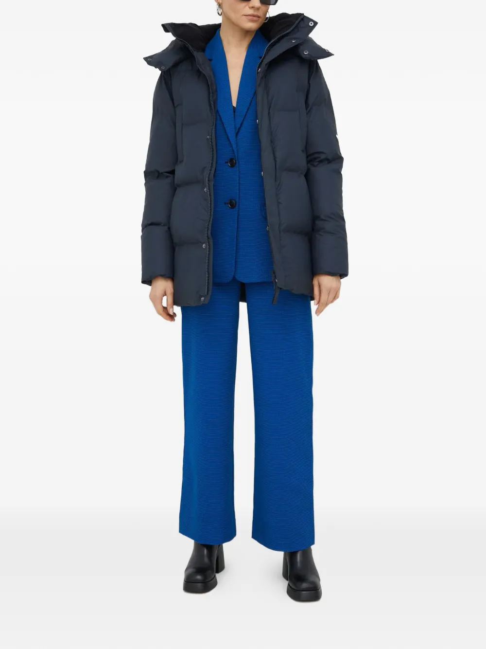  Gestuz Pocket Houndstooth Trousers - Blue 