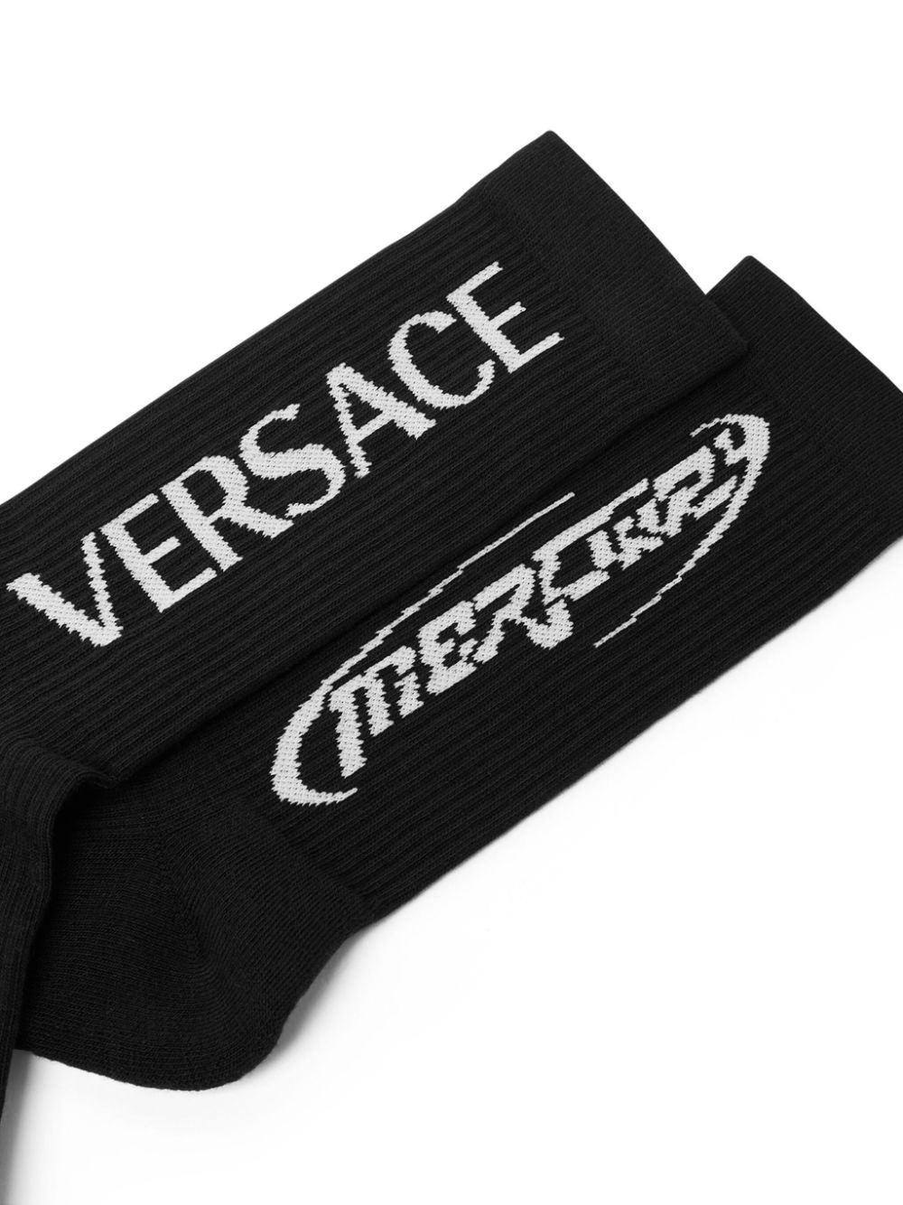 Versace Mercury-logo socks - Zwart