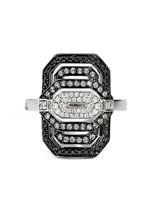 Mini bague My Way Gradient en argent sterling pavée de diamants - STATEMENT PARIS - Modalova