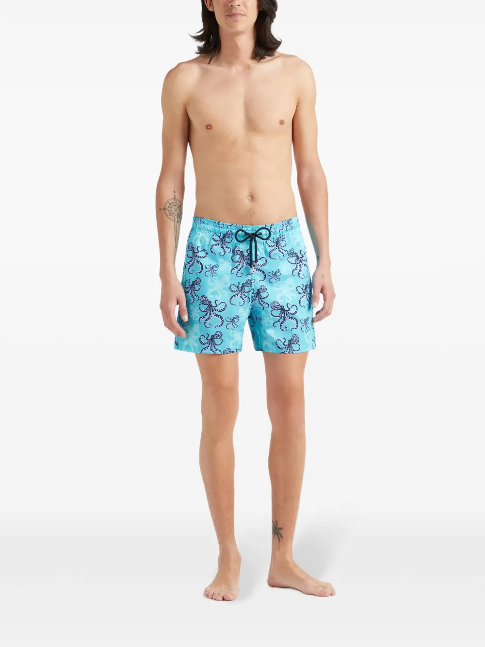 Vilebrequin Zwembroek met print 389 BORA BLUE