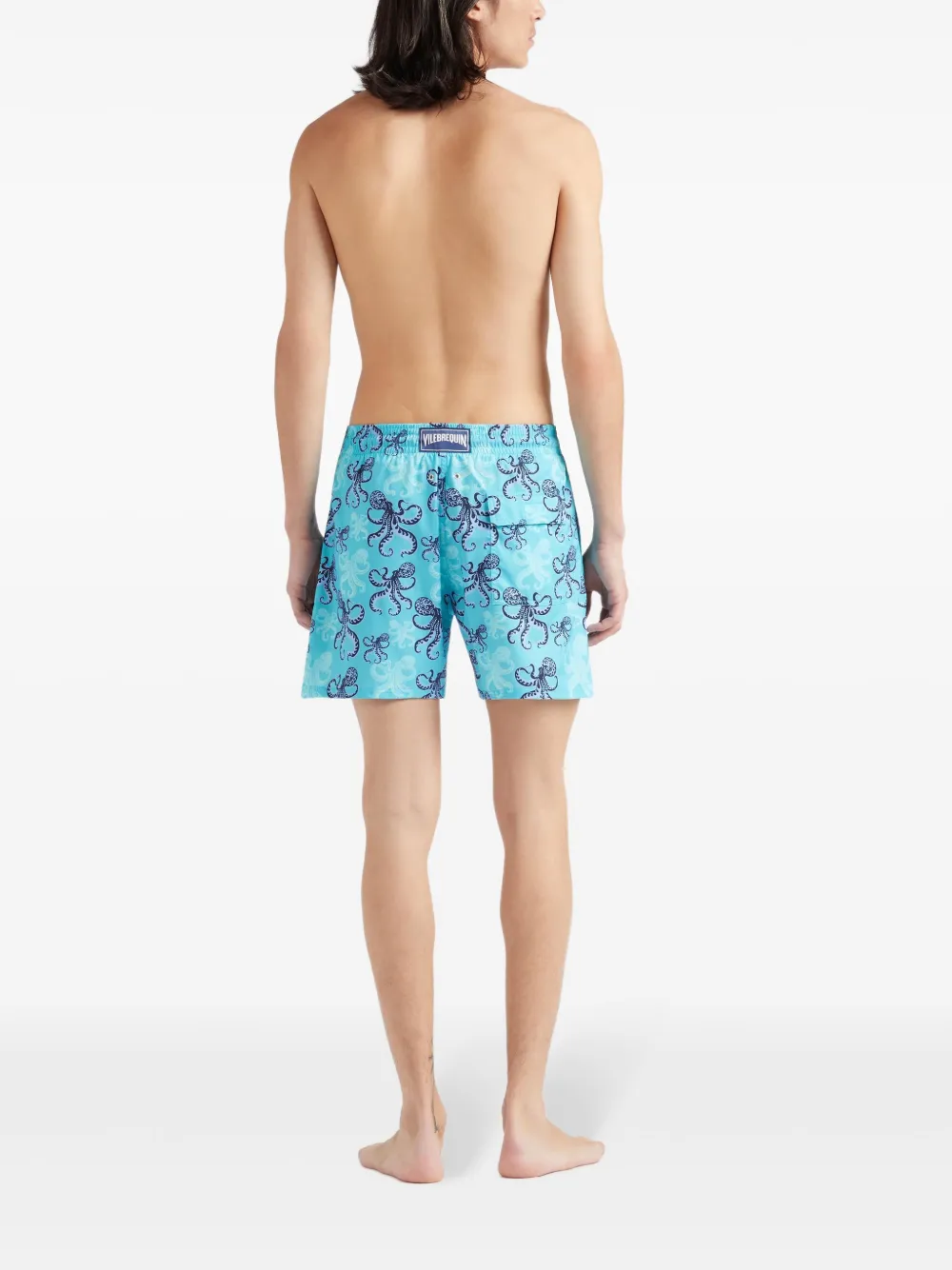 Vilebrequin Zwembroek met print 389 BORA BLUE