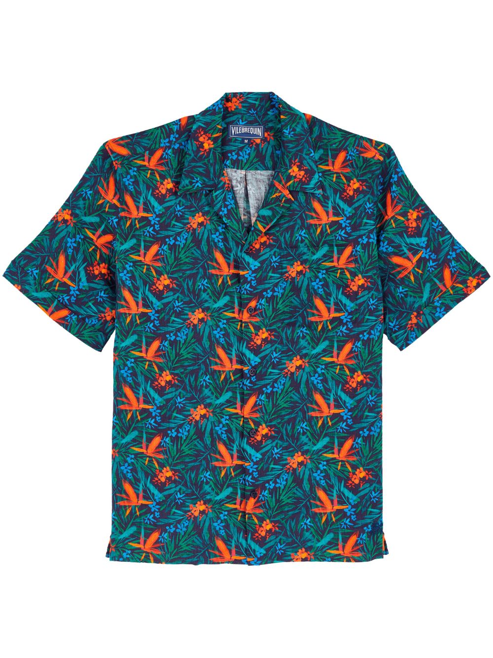 Vilebrequin floral-print linen shirt - Blue