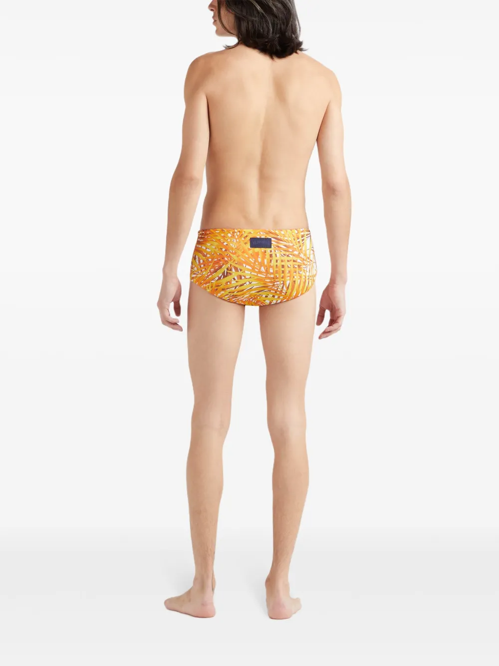 Vilebrequin Zwembroek met palmbladerprint Oranje