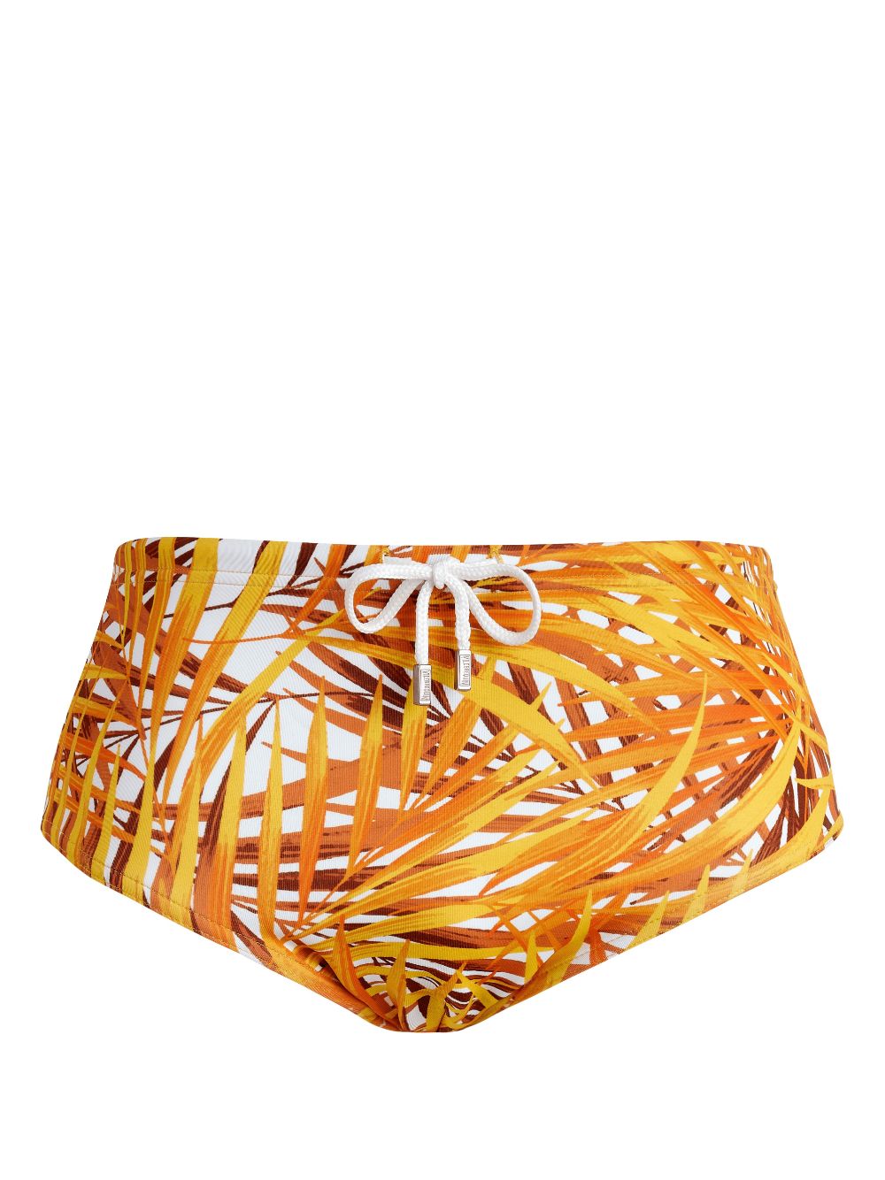 Vilebrequin Palm Leaves-print swim trunks - Orange