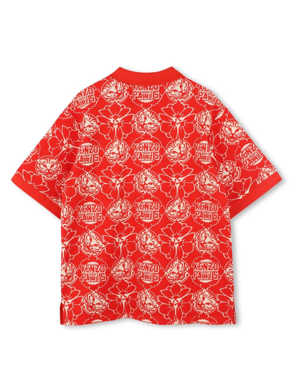 Kenzo Kids Poloshirt met logoprint - Rood