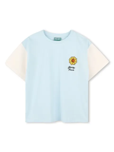 Kenzo Kids logo-embroidered T-shirt