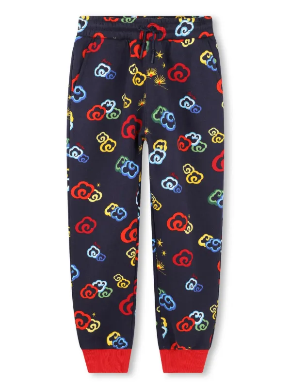 Kenzo Kids グラフィック トラックパンツ | ブルー | FARFETCH JP Kenzo Kids グラフィック トラックパンツ | ブルー | FARFETCH JP