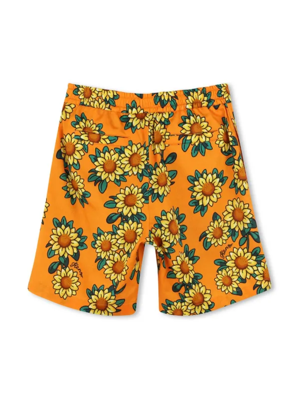 ⭐︎K⭐︎ Kenzo Kids Shorts Con Girasoles Bordados | Naranja | FARFETCH CL
