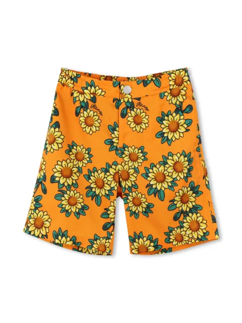 Kenzo Kids شورت برمودا بطبعة 'صن فلاور'