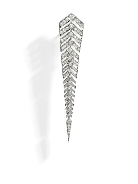 STATEMENT PARIS aretes Stairway XL en plata de ley con diamante