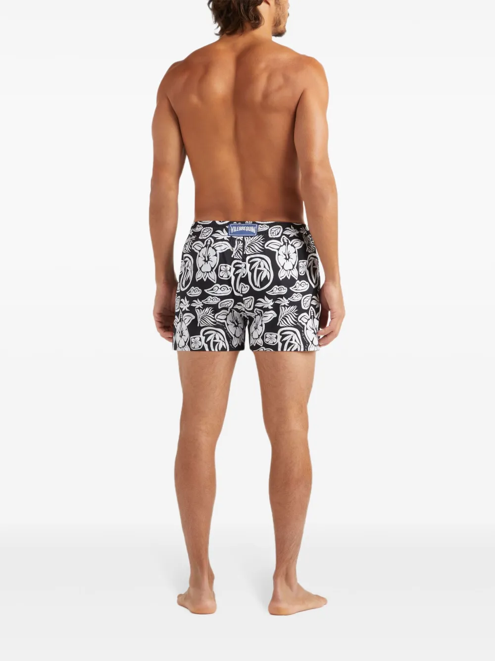 Vilebrequin Tahiti zwembroek met schildpadprint Zwart