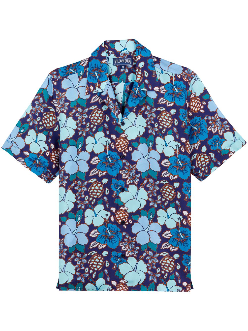 Vilebrequin turtle-print silk shirt - Blue