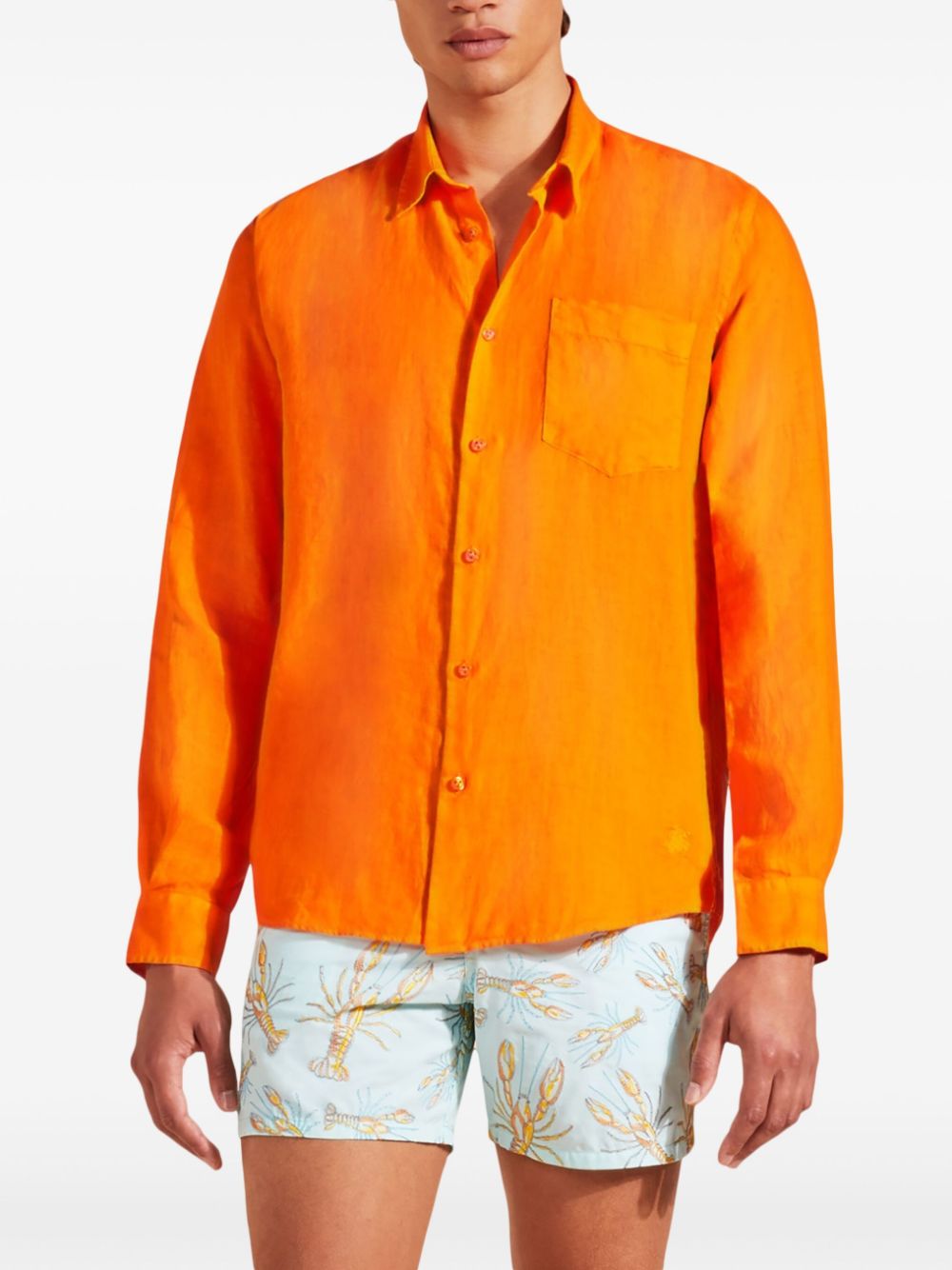 Vilebrequin linen shirt - Oranje