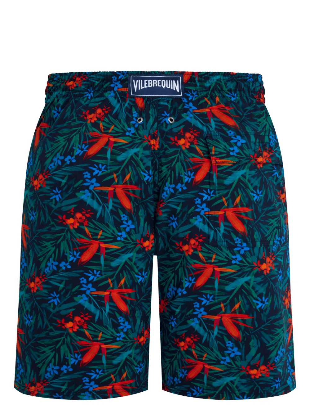 Vilebrequin Zwembroek met tropische print Blauw