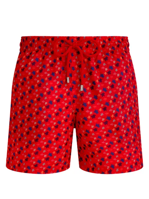 Vilebrequin shorts de playa con tortugas estampadas