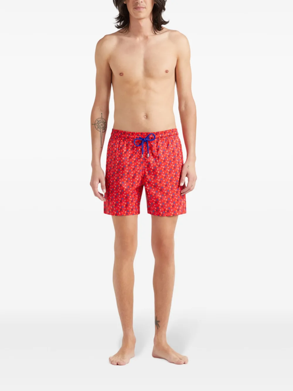 Vilebrequin Zwembroek met schildpadprint Rood