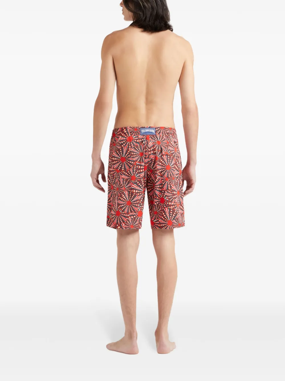 Vilebrequin Oursinades zwembroek met print Rood