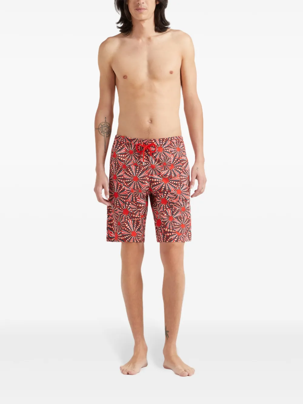 Vilebrequin Oursinades zwembroek met print Rood