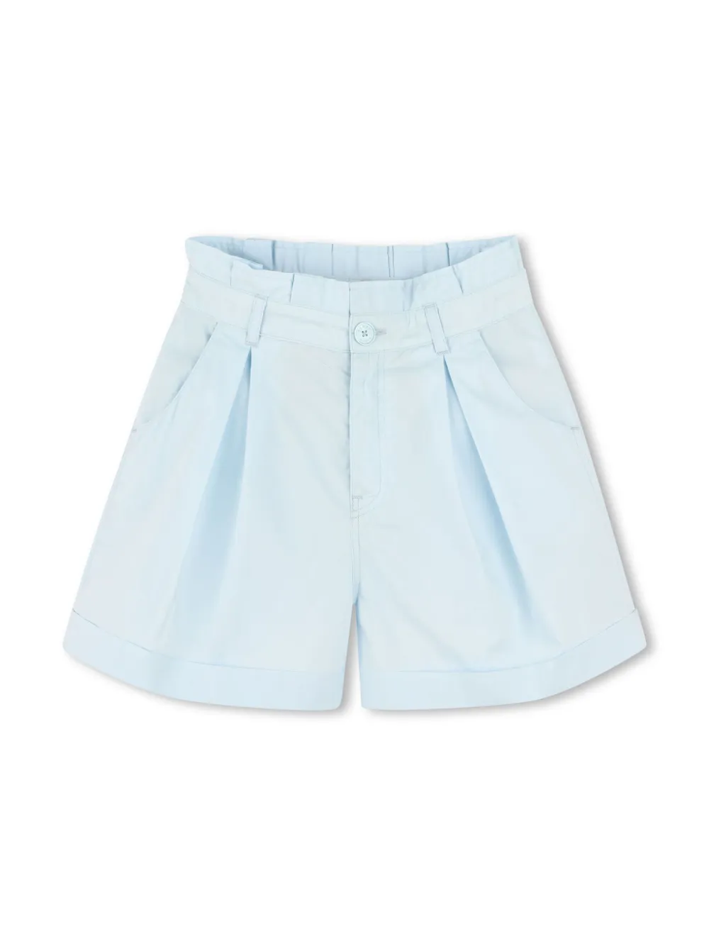 Kenzo Kids Katoenen shorts met geborduurd logo Blauw