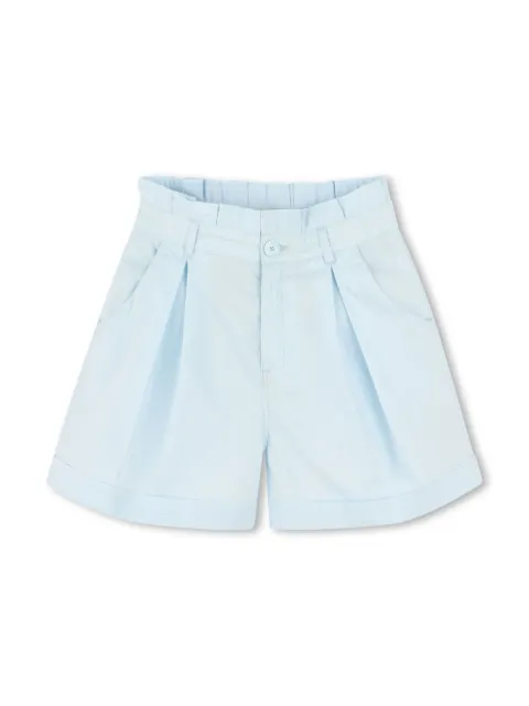 Kenzo Kids logo-embroidered cotton shorts