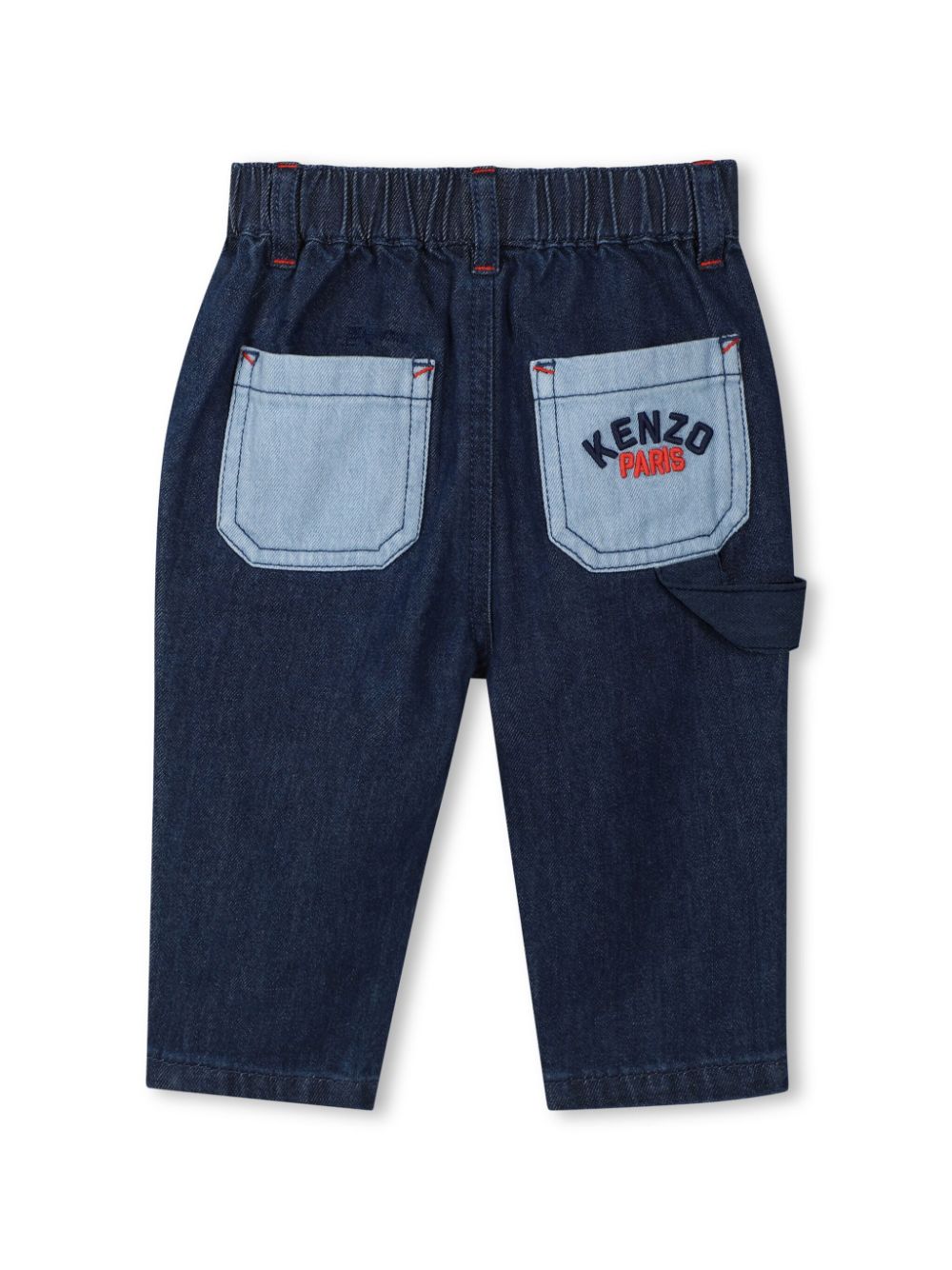 Kenzo Kids Jeans met colourblocking - Blauw