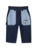 Kenzo Kids colour-block jeans - Blue