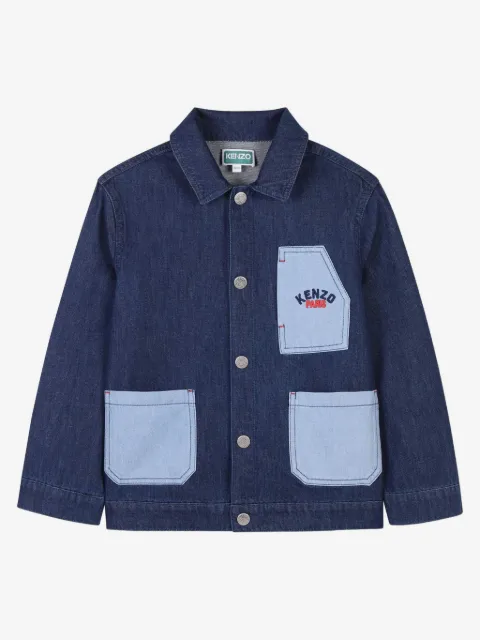 Kenzo Kids embroidered-logo denim jacket