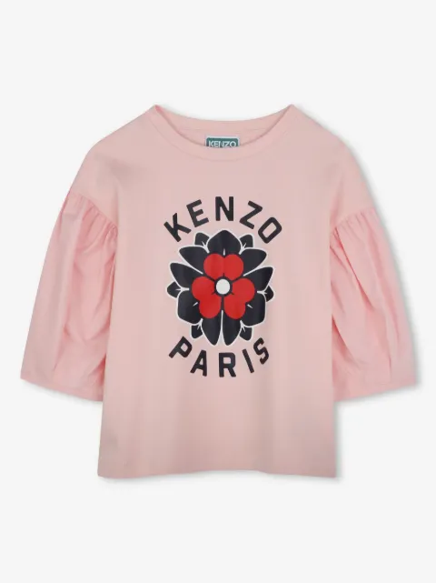Kenzo Kids playera con logo estampado