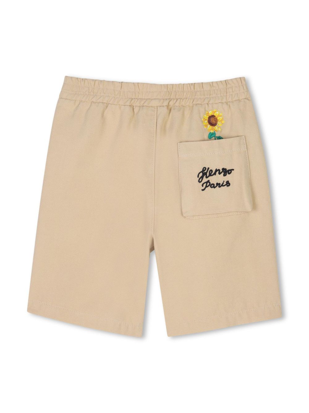 Kenzo Kids Bermuda shorts met geborduurde zonnebloem - Beige