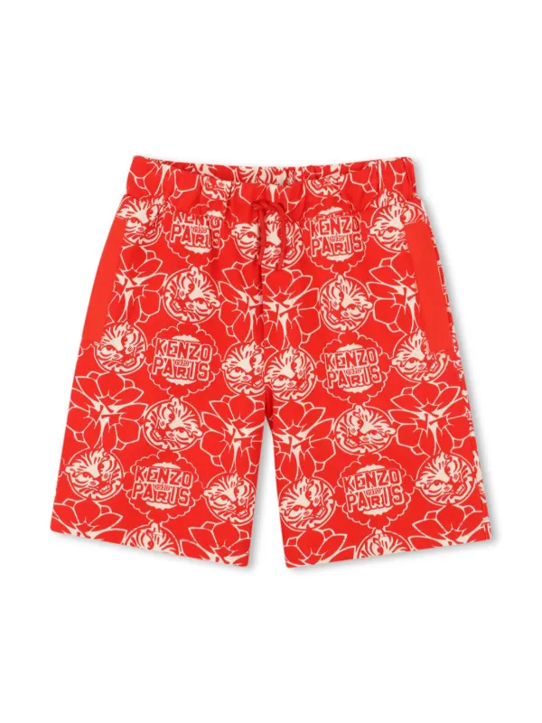 Kenzo Kids graphic-print Bermuda Shorts Red FARFETCH ID
