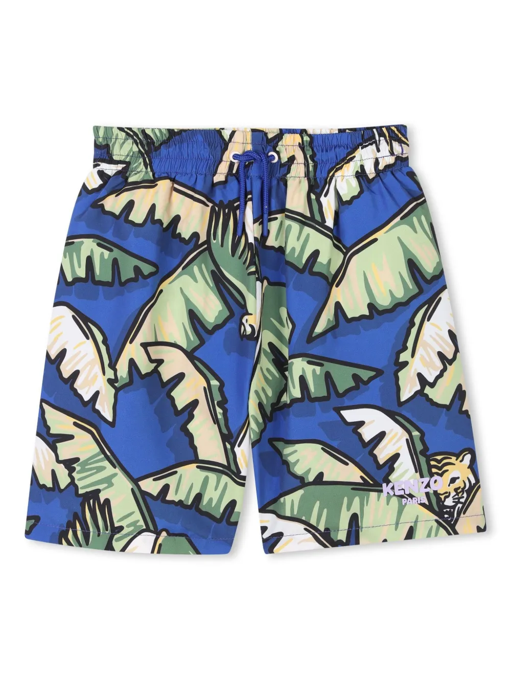 Kenzo Kids Costume da bagno con stampa grafica all-over - Blu