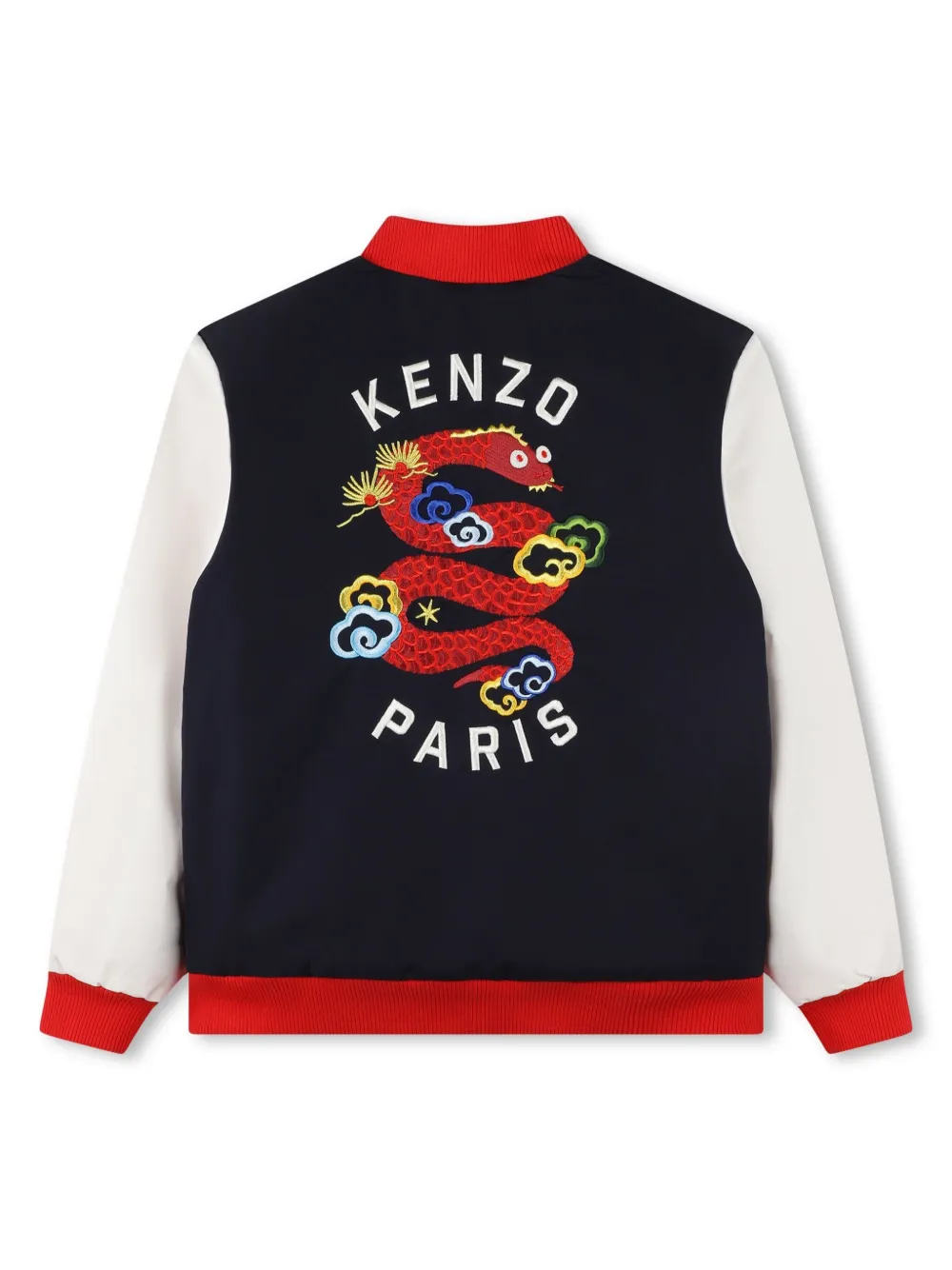 Kenzo Kids Bomberjack met geborduurd logo - Blauw