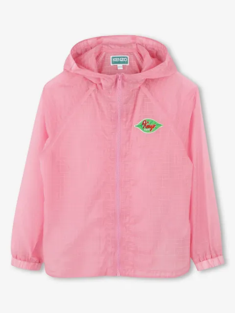Kenzo Kids logo-embroidered windbreaker