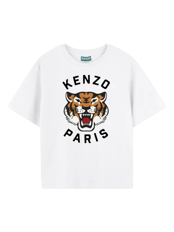 Kenzo Kids Lucky Tiger T shirt White FARFETCH