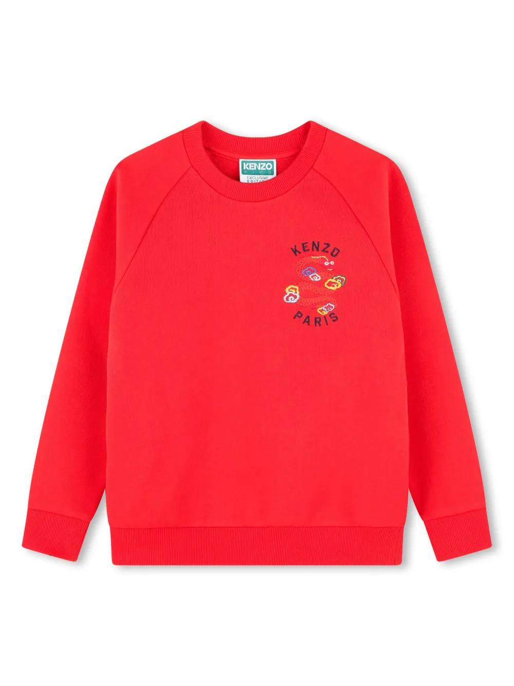 Kenzo Kids Sweater met geborduurd logo Rood