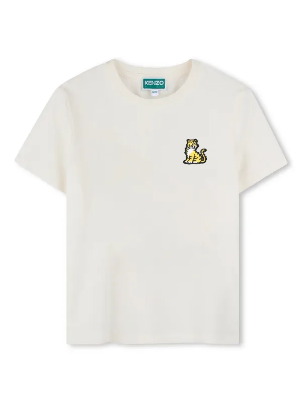 KENZO ロゴ刺繍 長袖Tシャツ ホワイト KENZO ロゴ刺繍 長袖Tシャツ ホワイト