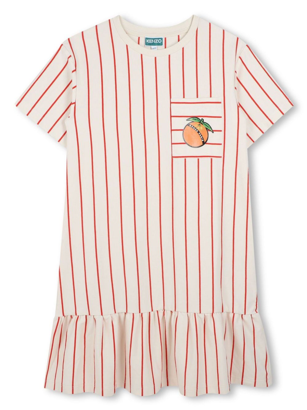 Kenzo Kids striped dress - White