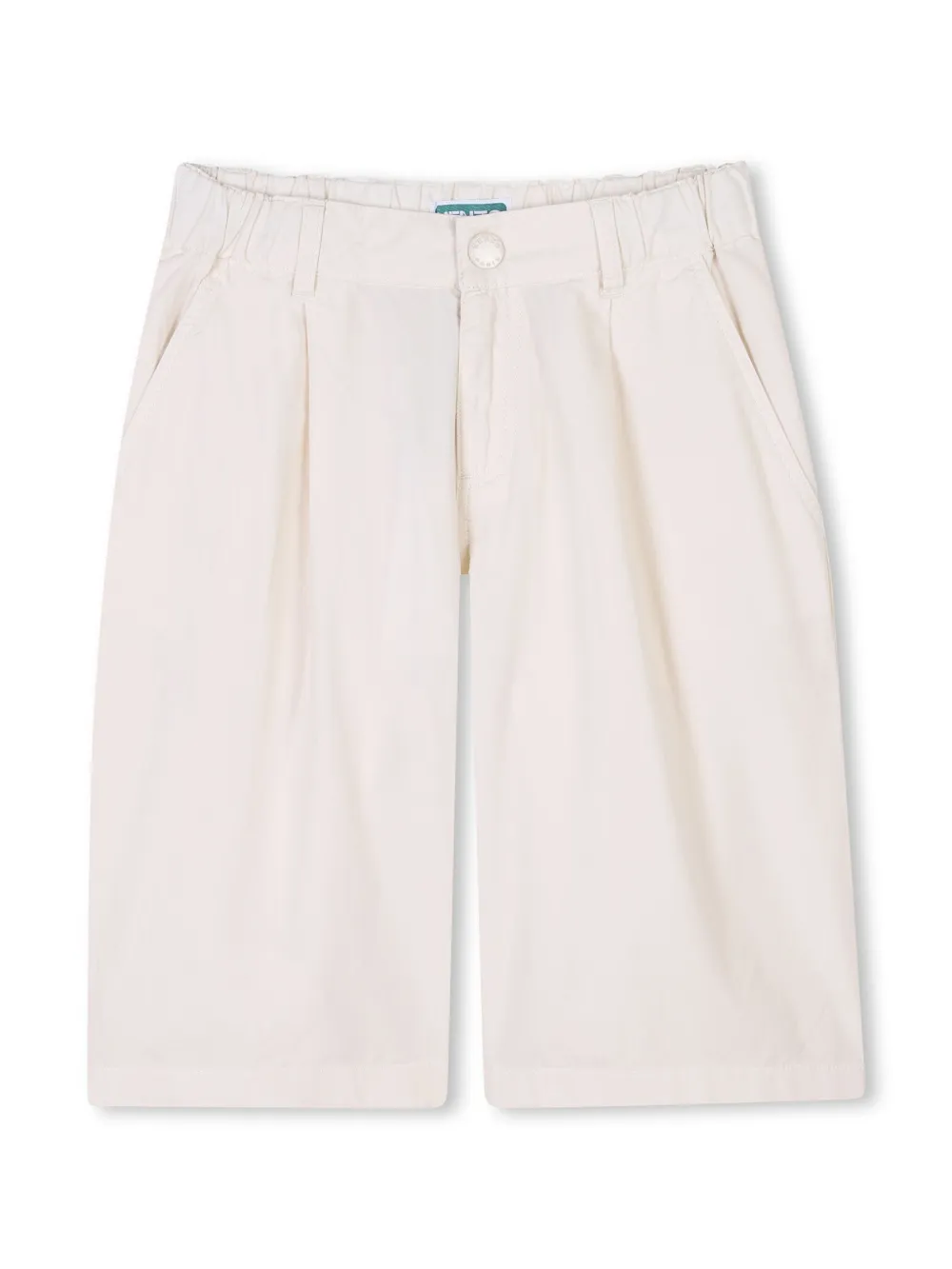 Kenzo Kids Katoenen bermuda shorts Beige