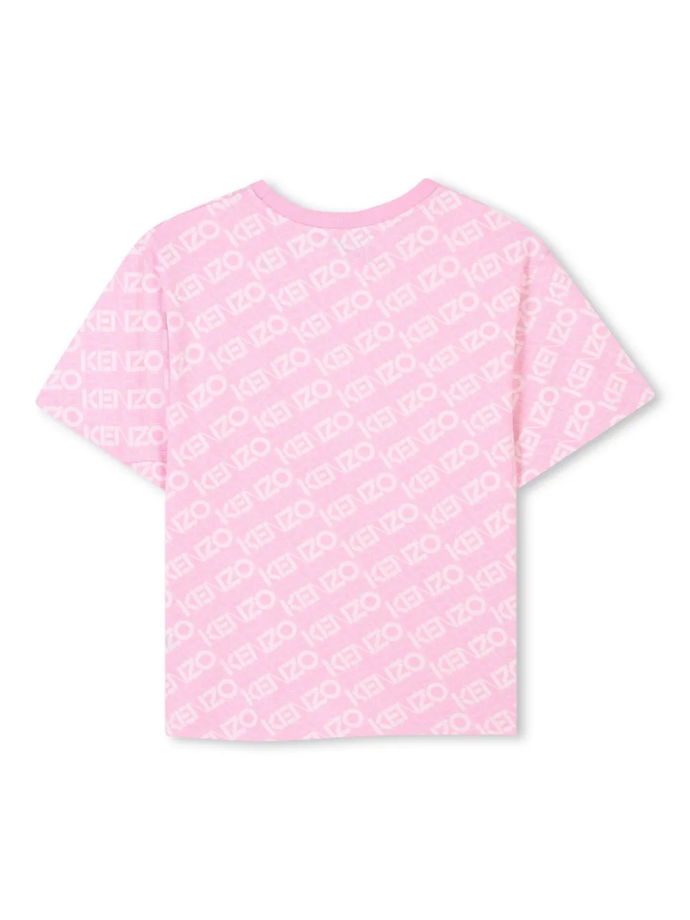 Kenzo Kids T-shirt met logoprint - Roze