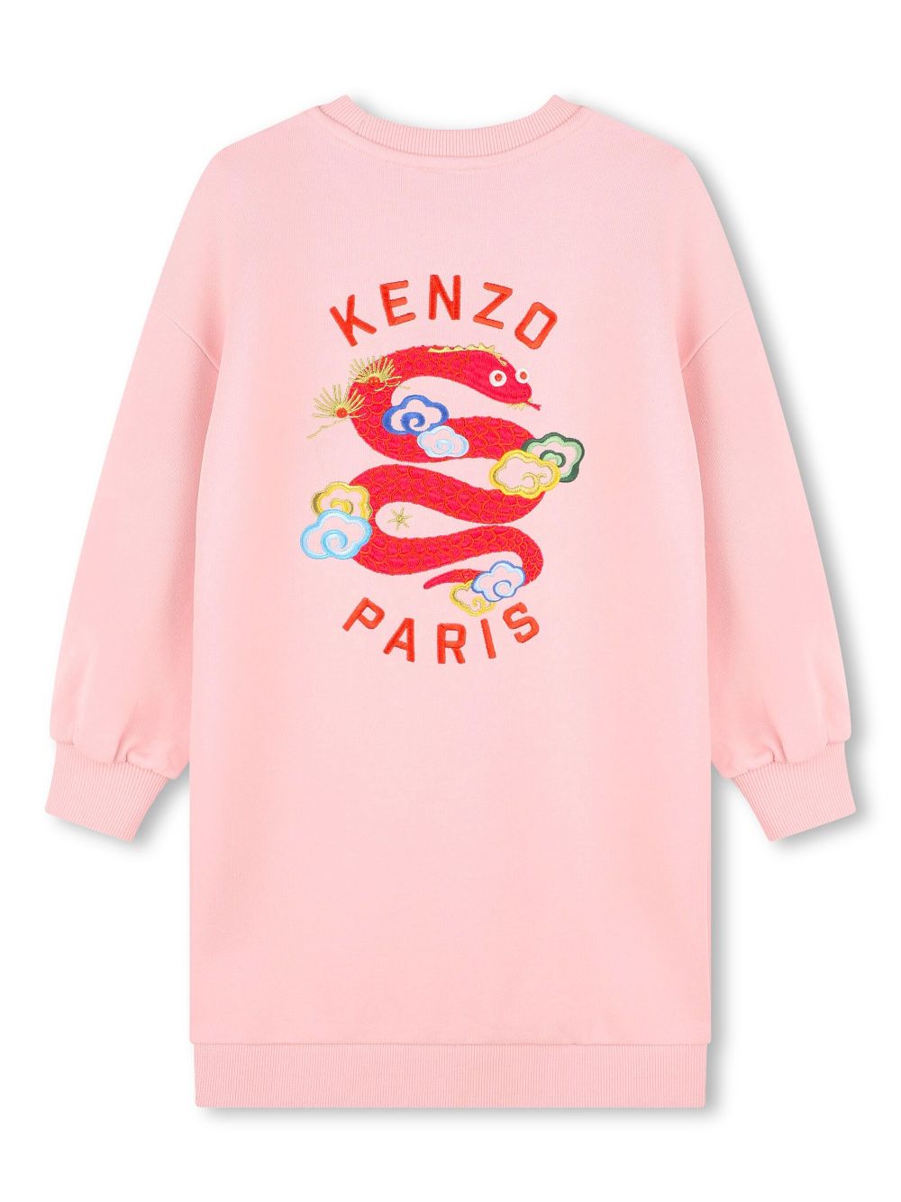 Kenzo Kids Jurk met geborduurd logo - Roze