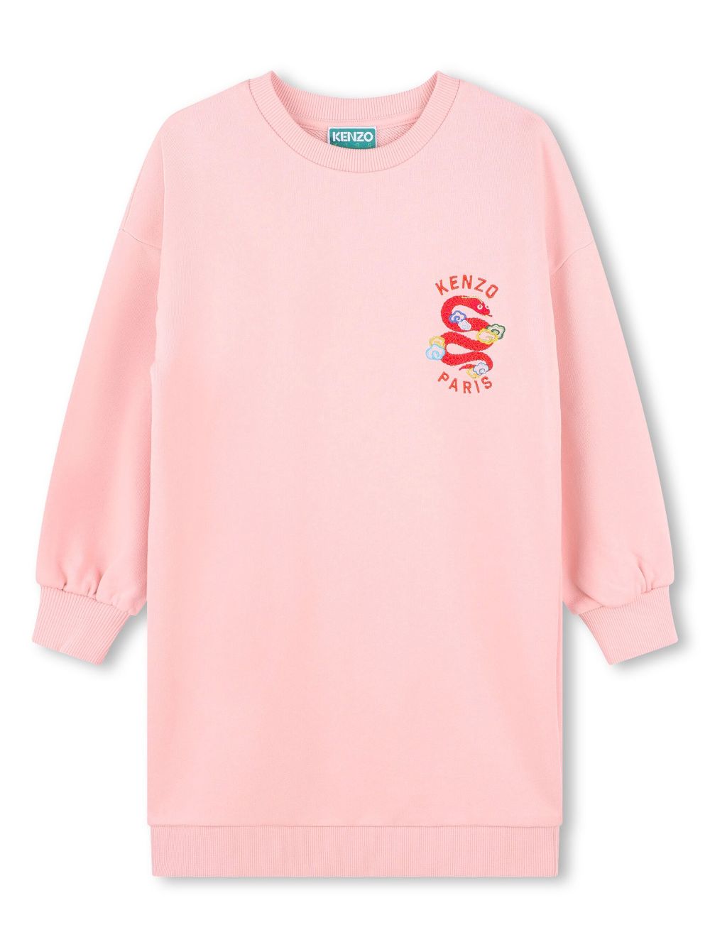 Kenzo Kids logo-embroidered dress - Pink