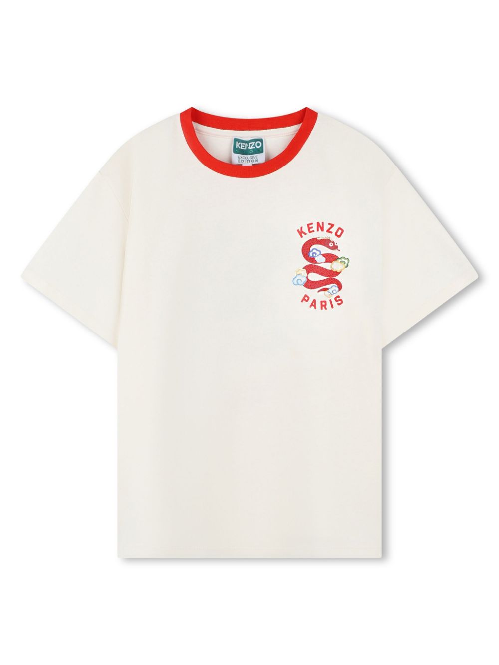 Kenzo Kids T-shirt met logoprint Beige