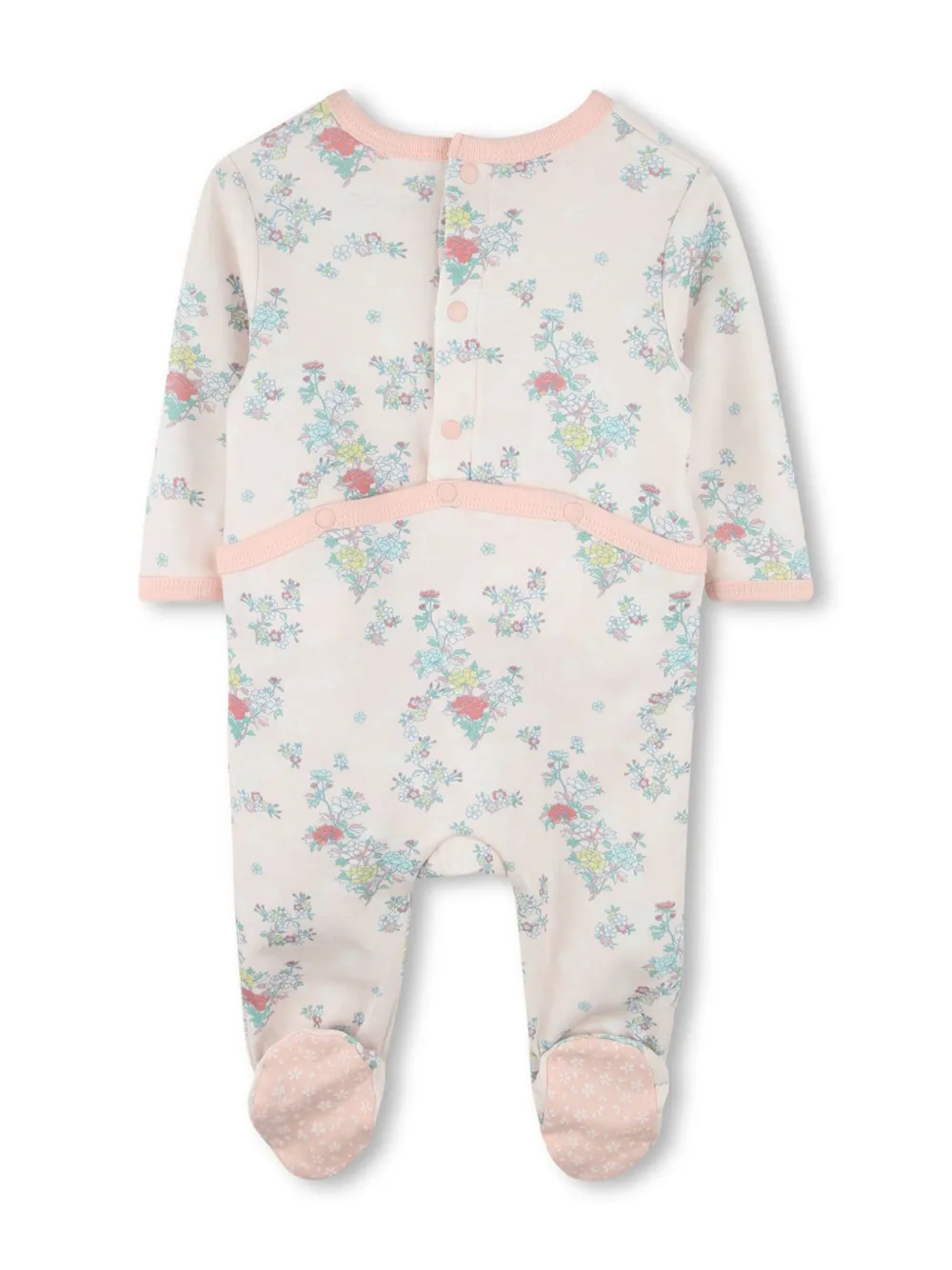 Kenzo Kids Pyjama muts en slabbetje met bloemenprint Wit
