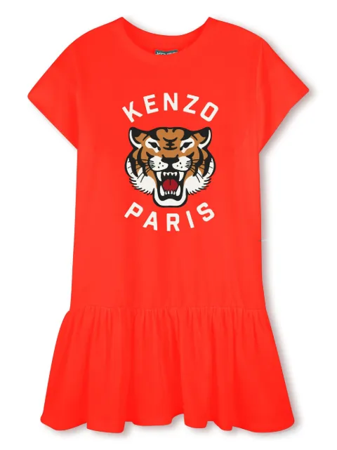 Kenzo Kids Vestido com estampa Tiger
