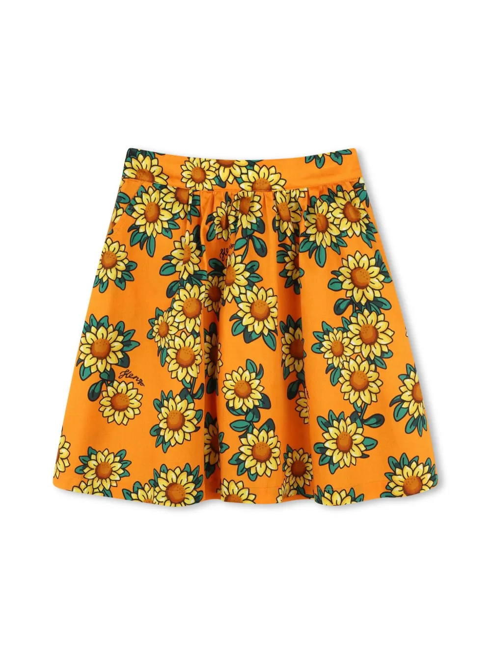 Kenzo Kids Rok met bloe print Oranje