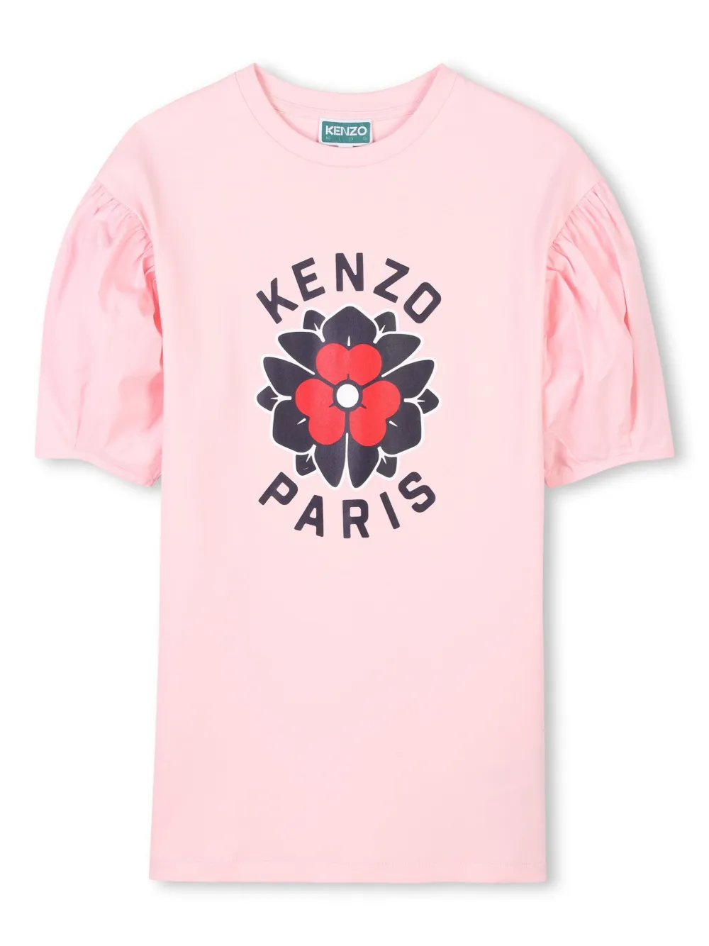 Kenzo Kids T-shirtjurk met logoprint Roze