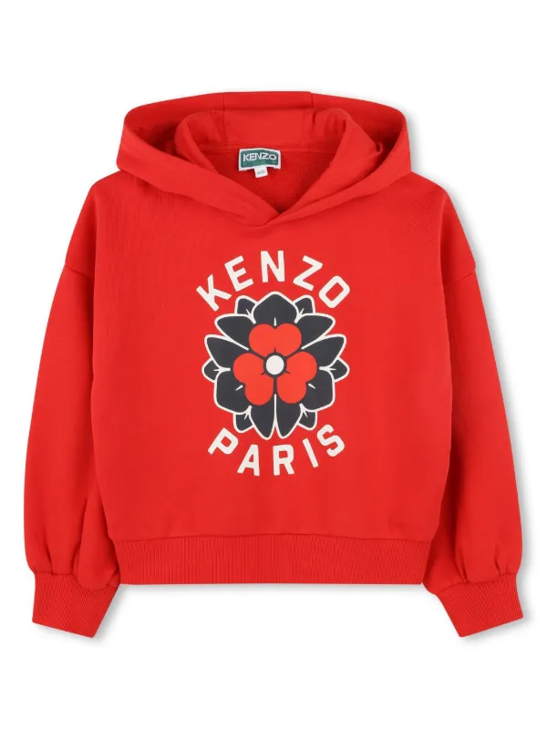 Kids Felpa Felpa Kenzo Rossa ▷ Felpa Rossa Per Bambina Con Fiore