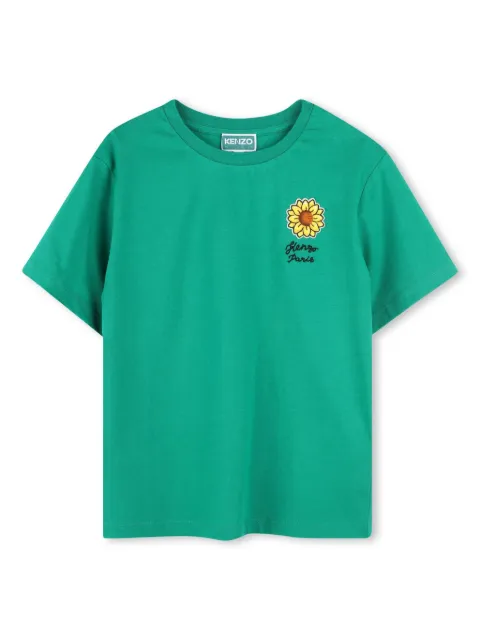 Kenzo Kids logo-embroidered T-shirt