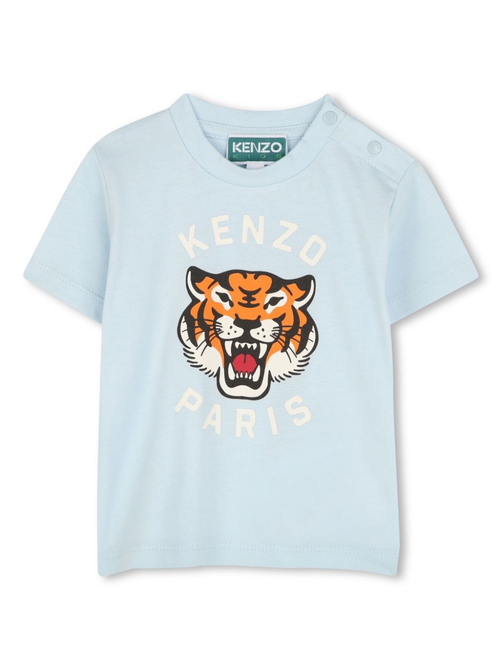 Kenzo Kids T-shirt met grafische print Blauw